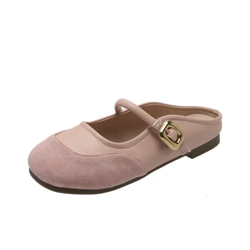 AJPAP Rubber Sole Quiet Abrasion Resistant Slip Resistant Closed Toe Slippers Women's