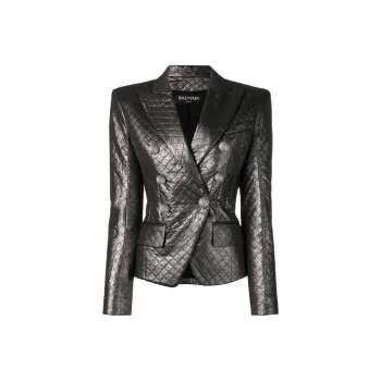 BALMAIN Business Suits Women's Brown Black