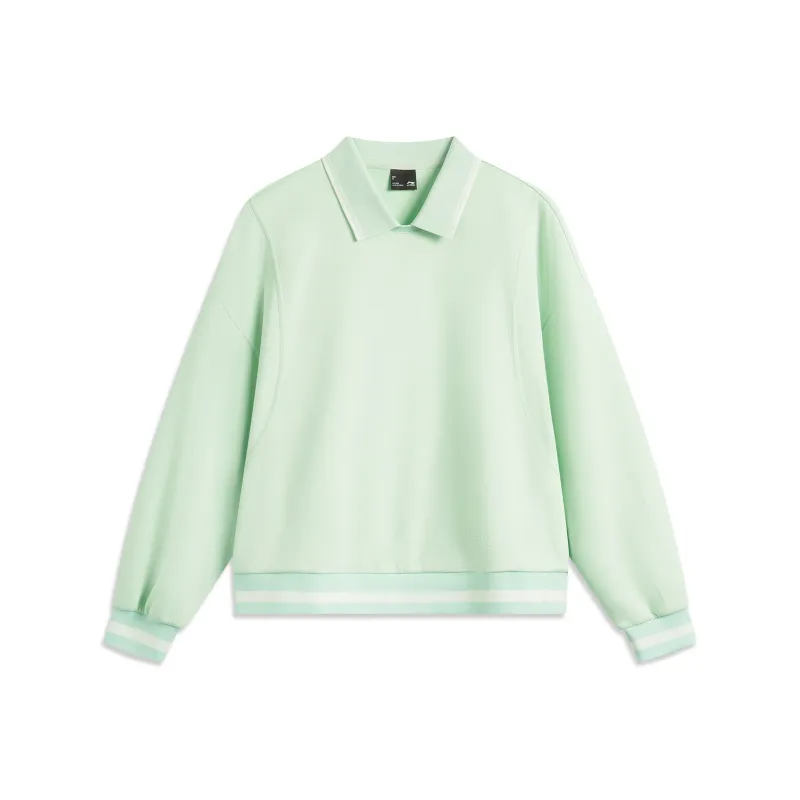 LiNing Sports Life Collection Sweatshirt Women's Ice Cream Green-0