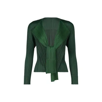 PLEATS PLEASE ISSEY MIYAKE Long Sleeve Cardigan