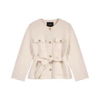 Maje Jackets Coats Women's Light Brown Beige Tint