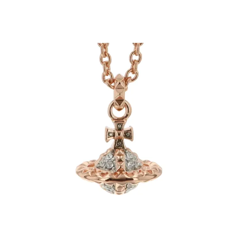 Vivienne Westwood Brass Necklaces Unisex Pink Gold-0