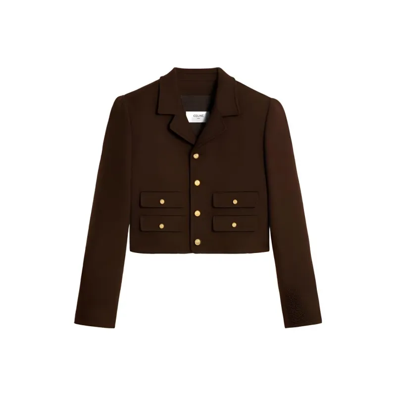 CELINE Vivienne Jacket In Wool Tweed-0