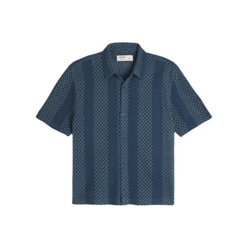 Hollister Shirt Women's Marine Blue Stripe-0