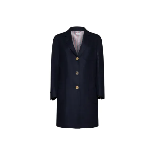 THOM BROWNE Engineered Single breasted Side stripe Coat