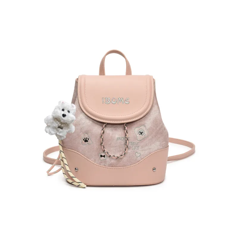 HCXK PU Backpack Regular Women's Silver/Blue/Pink/Brown-12