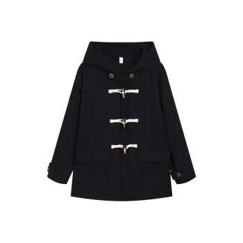 Ice Cream And Whale Coat Women's Black