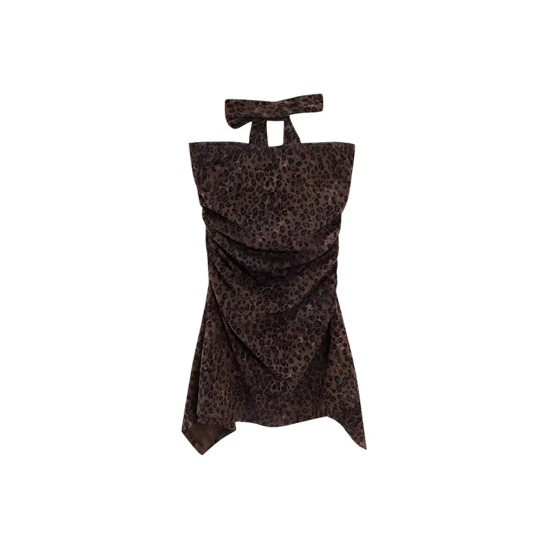 CZMO Sleeveless Dress Women's Leopard Print-1