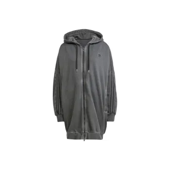 Adidas Originals ADILENIUM SS24 WASHED FULL ZIP HOODIE Jacket Women's Gray