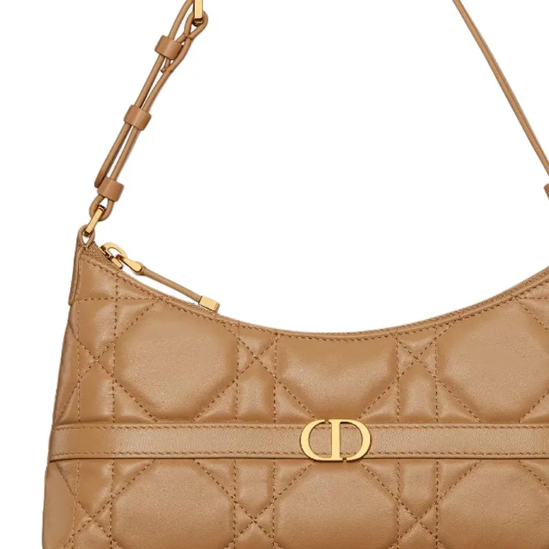 DIOR Miss Caro Sheepskin Water Dumpling Bag, Handbag, Shoulder Bag Mini Women's Light Gold-4