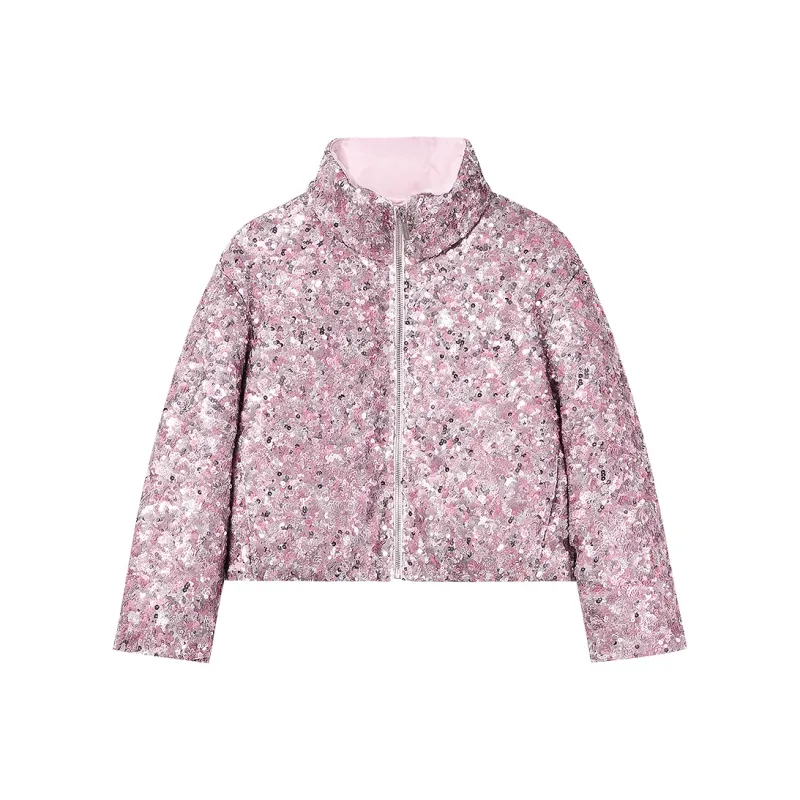 Miss Sixty Down Jacket Women's Gray Pink-0