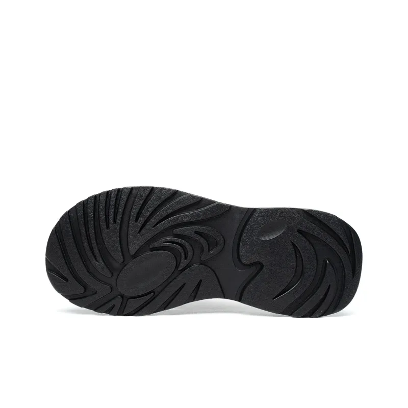 FED EVA Leather Patchwork Slip Resistant Flip Flops Men's Black-6