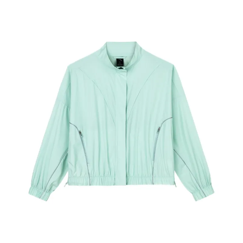CHAOJIANTA Jackets & Coats Women's Rain Mist Cyan-0
