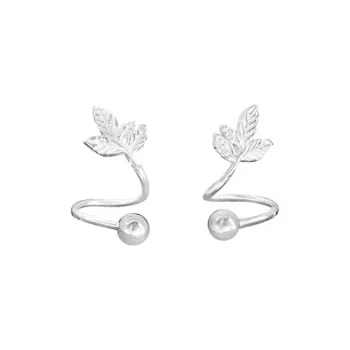 AAJF S999 Fine Silver Stud Earrings Women's
