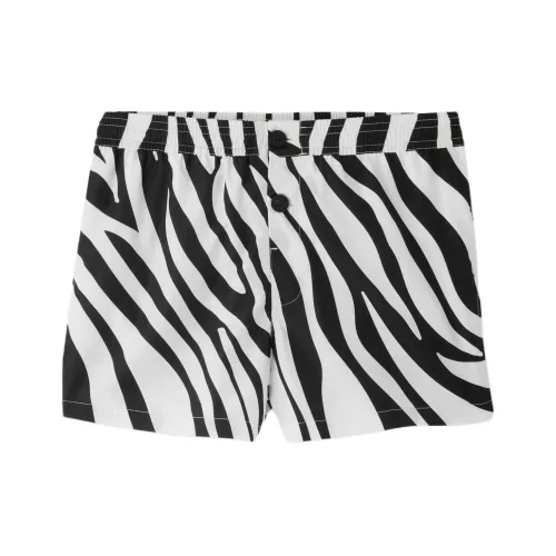 Jacquemus SS25 Zebra Arty estampill Swim Shorts Swimming Shorts Men's Black White/Black White