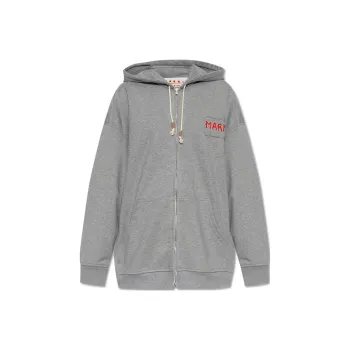 MARNI Logo Printed Zipped Hoodie