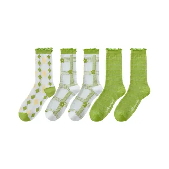 MIIOW Mid Calf Socks Women's 5 Pack