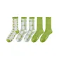 [5 Pack]White Plaid 2 Pack+Green 2 Pack+White Diamond 1 Pair