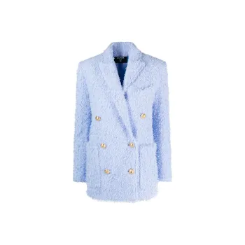 BALMAIN Oversized Double-breasted Tweed Blazer