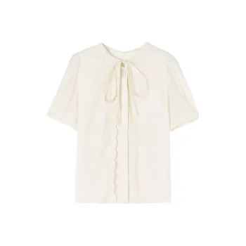 XIANGYING Shirts Women's Ecru
