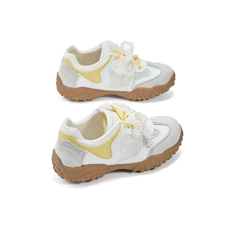 La Chapelle Cushioning, Slip Resistant, And Breathable Low Top Casual Shoes Women's Yellow-2