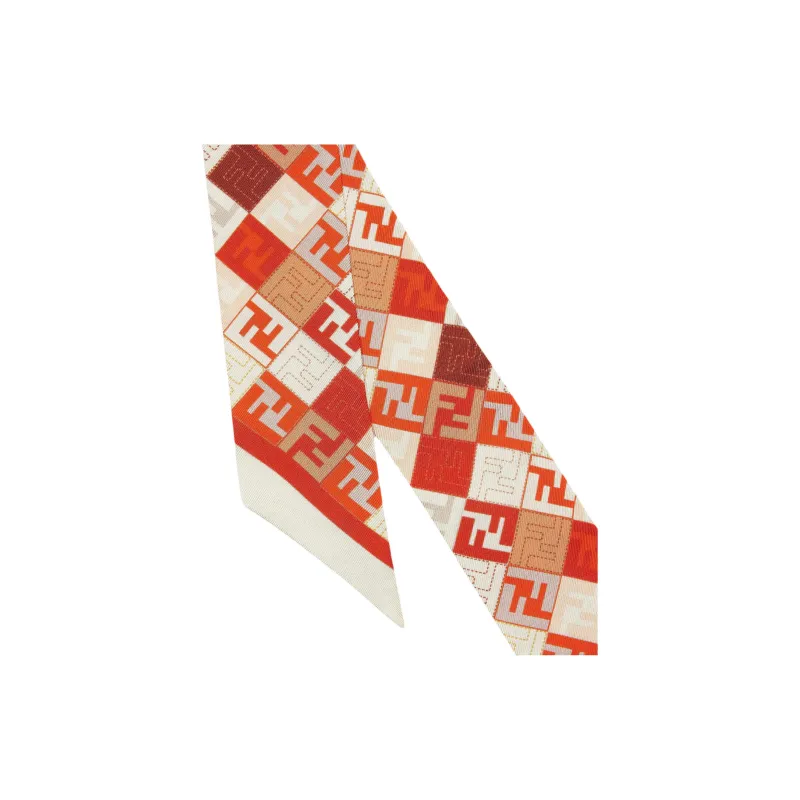 FENDI Mulberry Silk, Silk Scarves Women's Orange-1