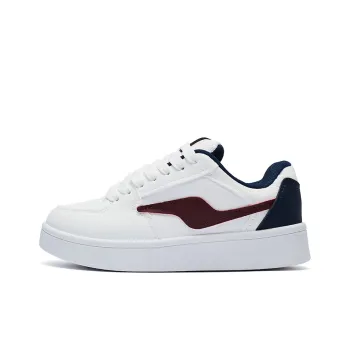 Cat Seven Seeks Anti Slip Wear Resistant Low Top Skateboard Shoes Women's White Red