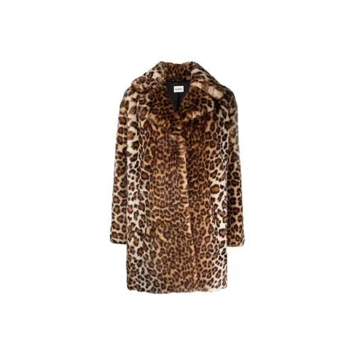 PAROSH Coats Women's Leopard Print