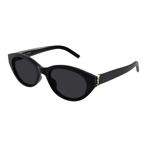 SAINT LAURENT Plate Frame Cat Eye Sunglasses Unisex Black