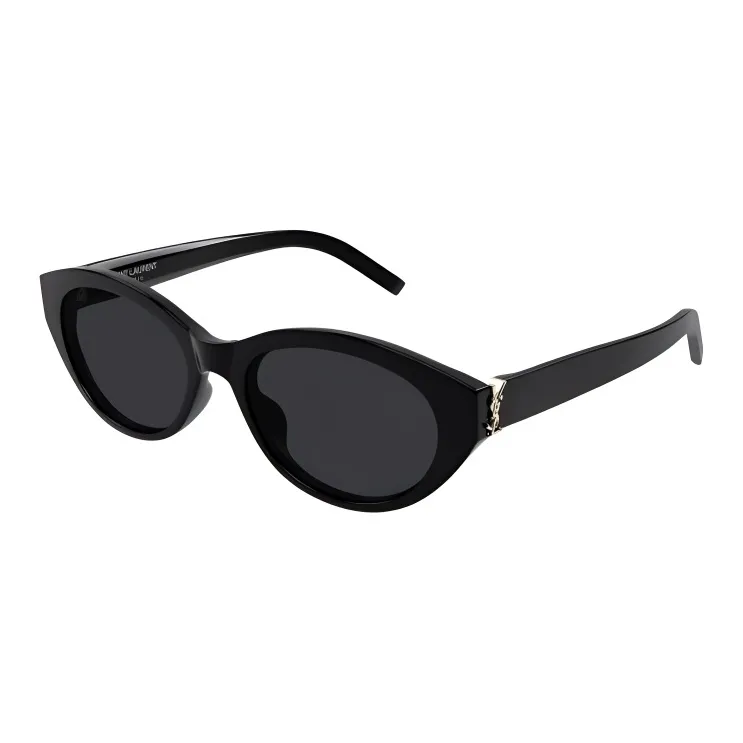 SAINT LAURENT Plate Frame Cat Eye Sunglasses Unisex Black-0