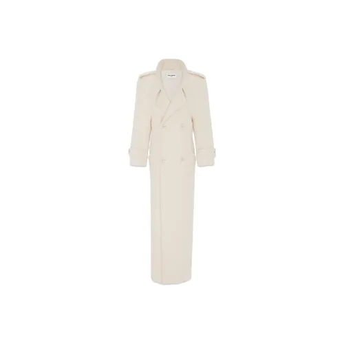 SAINT LAURENT SS23 Coats Women's Beige
