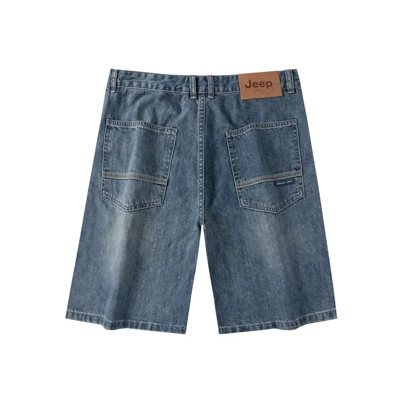 Jeep Shepherd Fashion Sports Collection Denim Shorts Unisex-3