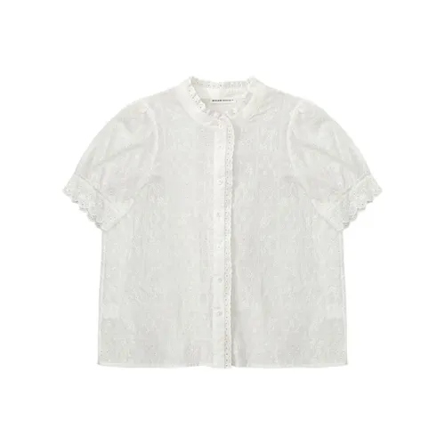 WUPODAMANVZHUANG Shirt Women's Poetic White