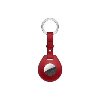 HERMES Apple AirTag Swift Leather Bag Accessory Unisex Red Pepper