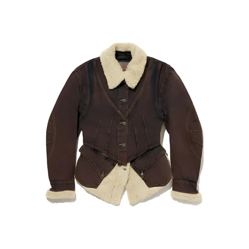 Levis X Kiko Kostadinov Layered Combo Jacket 'Overdyed Brown'-0