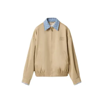 MIU MIU Logo embroidered Bomber Jacket