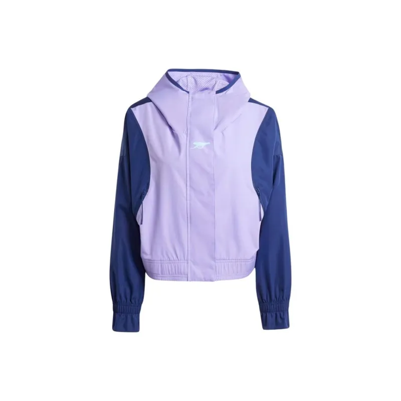 Adidas Arsenal Windbreaker Jackets Coats Women's Glittering Purple-0