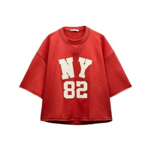 ZARA Sweatshirts Women's Red