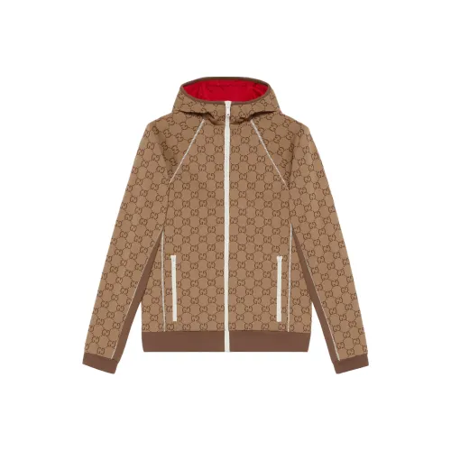 GUCCI Hooded Jacket 'Beige/Ebony'