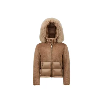 Moncler FW24 Down Jacket Women's Light Brown