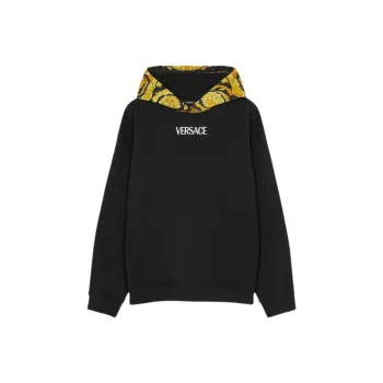 VERSACE Barocco Panelled Drop Shoulder Hoodie
