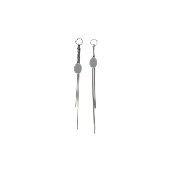 Ann Demeulemeester Sterling Silver Drop Earrings Unisex Silver