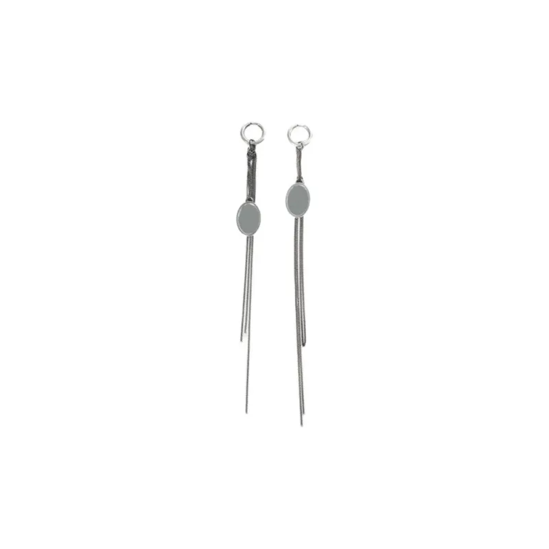 Ann Demeulemeester Sterling Silver Drop Earrings Unisex Silver-0