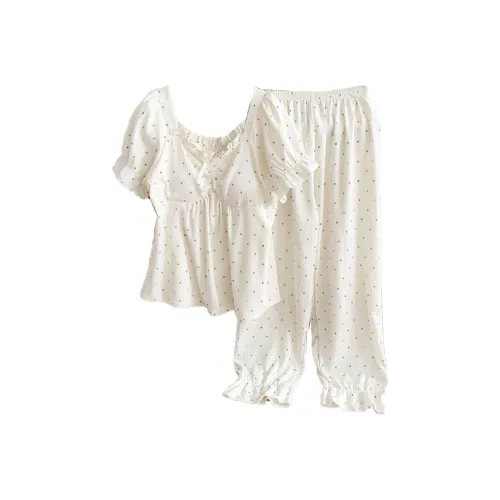 XIAFENYAN Pajama Set Women's Apricot