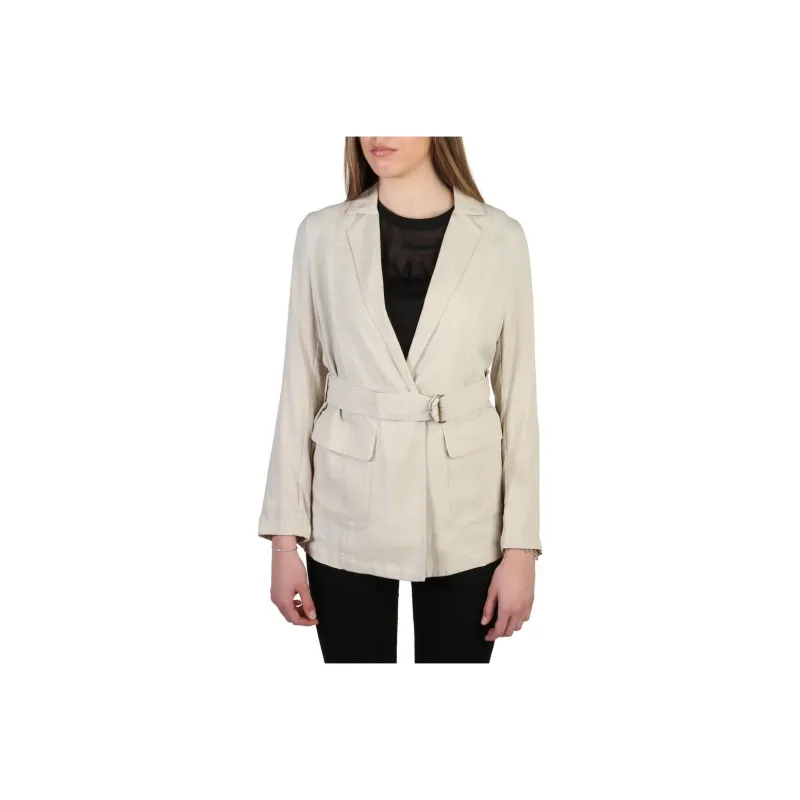 ARMANI JEANS FW22 Business Suit Coat Women's Beige-0