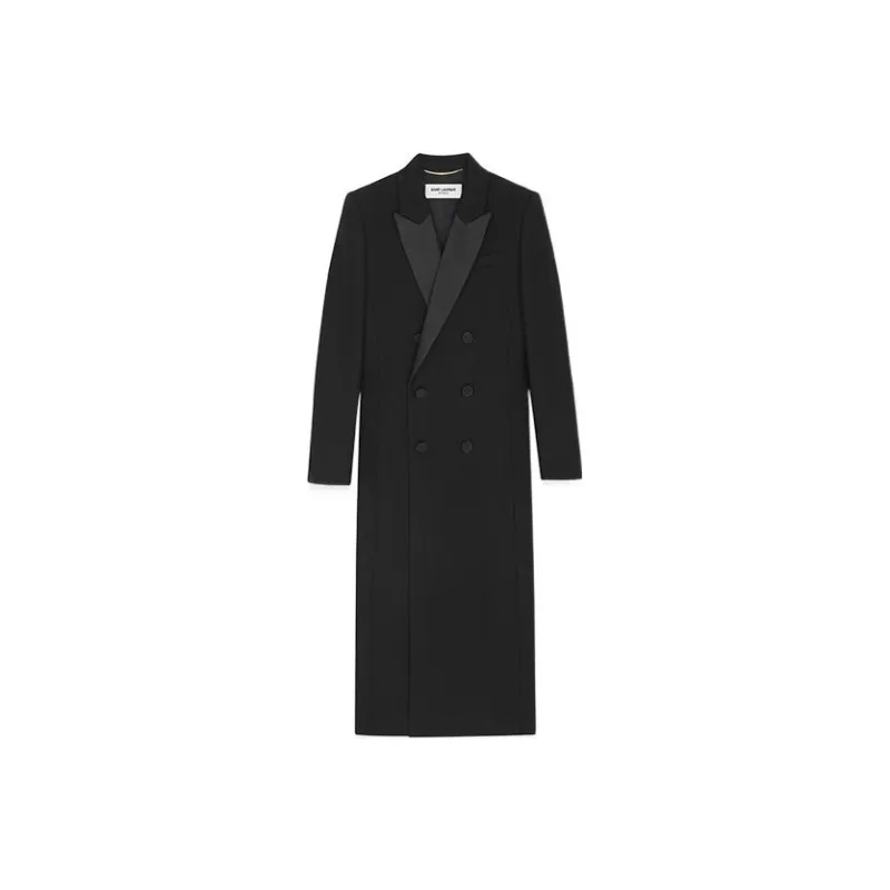 SAINT LAURENT FW22 Coats Women's Black-0