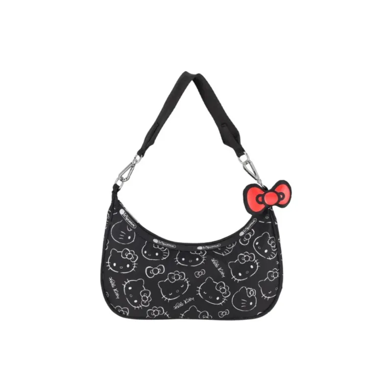 Sanrio HELLO KITTY CO BRANDED Cute Patterned Print Handbag Regular Women's Black-1