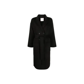 Anine Bing V Neck Double Breasted Coat