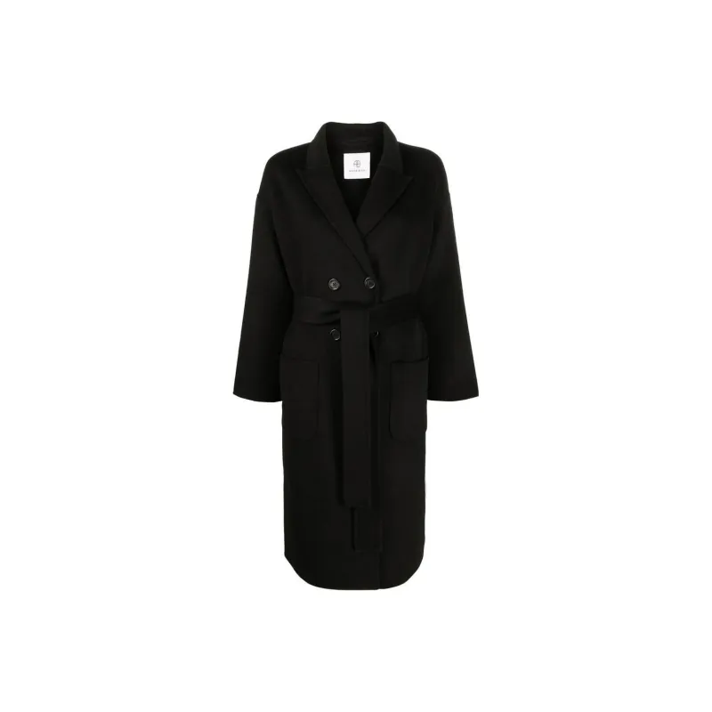 Anine Bing V Neck Double Breasted Coat-0