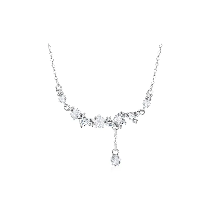 Lao Feng Xiang S925 Silver Necklaces Women's-0